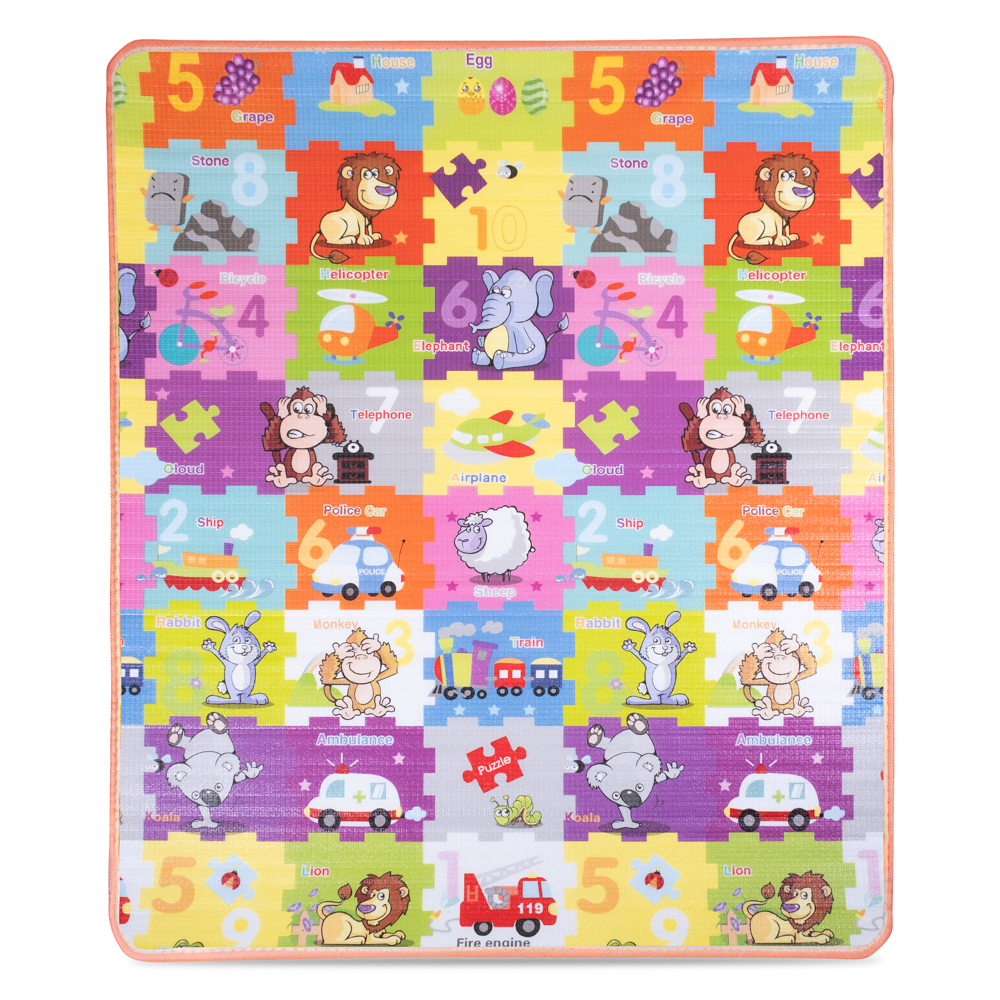 Rolovatelná dětská podložka inSPORTline Lhotino 150x180x1,5 cm Pláž/Farma - Obrázek 4