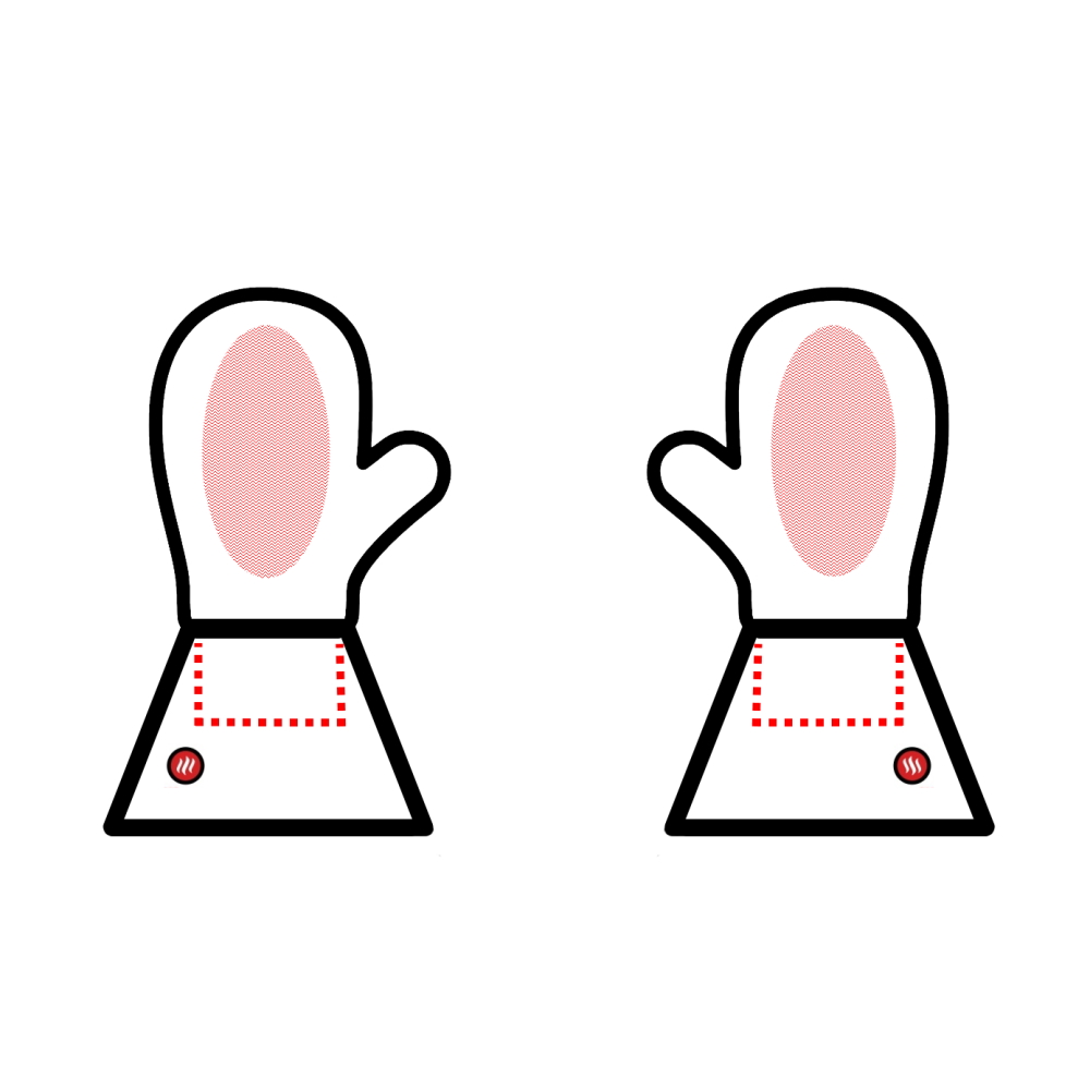 Vyhřívané palčáky W-TEC HEATster 2x2000 mAh černá XXS - Obrázek 6
