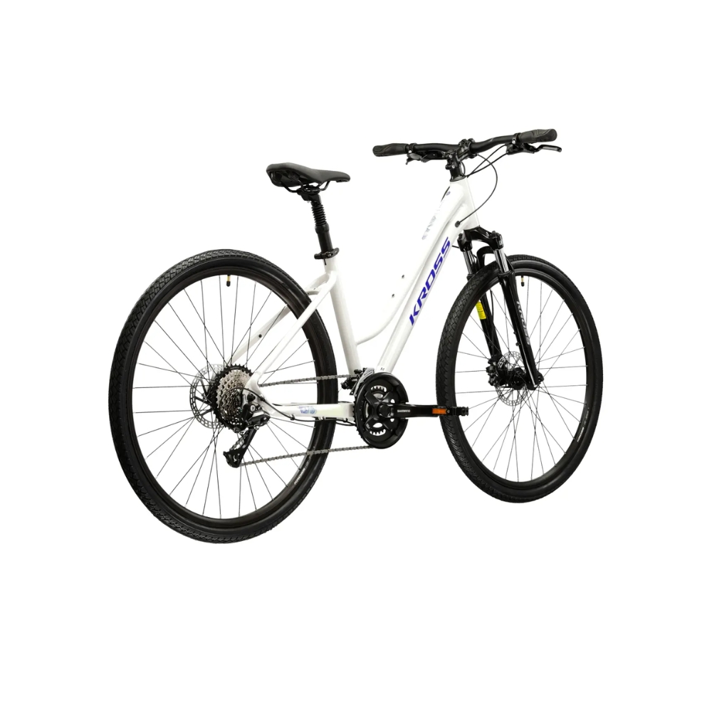 Dámské crossové kolo Kross Evado 4.0 28" Gen 007 M (17", 158-170 cm) šedá/námořnická modrá/lesk (obrázek 3)