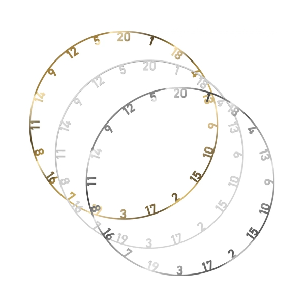 Náhradní číselník na sisálové terče Bull's Number Ring 3ks mix barev - Obrázek 6