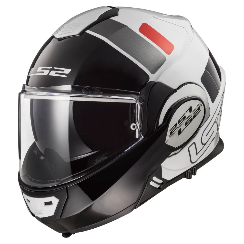 Překlopná moto přilba LS2 FF399 Valiant Graphic  Prox White Black Red  S (55-56)