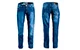 Motocyklowe jeansowe spodnie