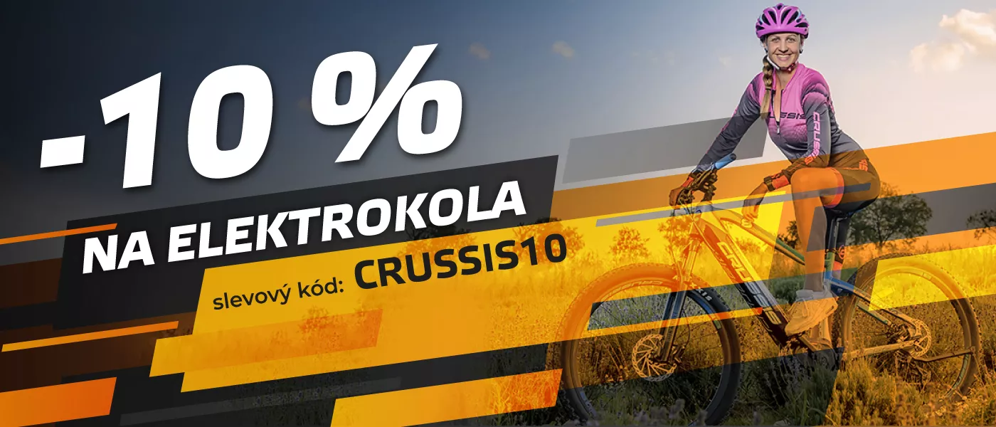 Sleva 10% na elektrokola značky Crussis