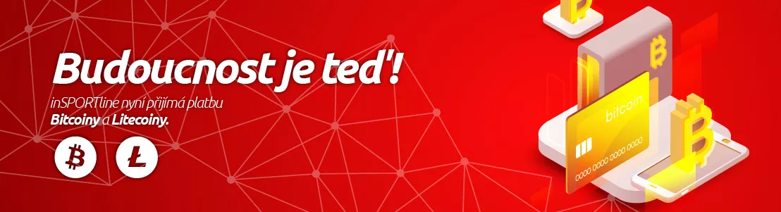 Na inSPORTline nyní můžete platit i v Bitcoinech či Litecoinech