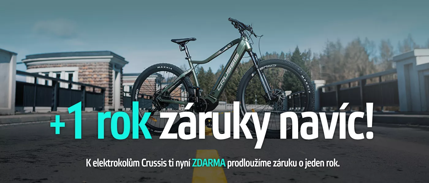 Získejte 1 rok záruky navíc na nové elektrokolo Crussis!
