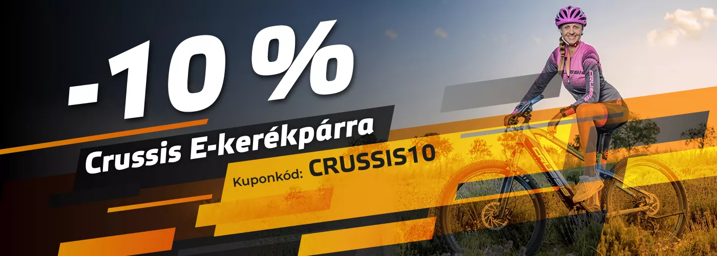 -10% Crussis E-kerékpárra