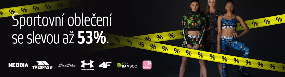 Sportovní oblečení se slevou až 53%.