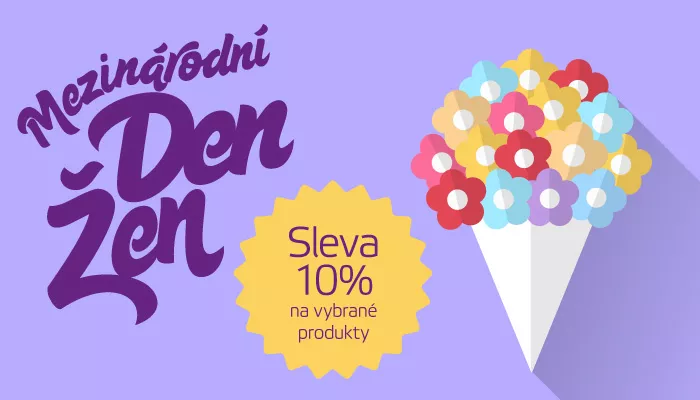 Oslavte dnes MDŽ slevou -10% na vybrané produkty