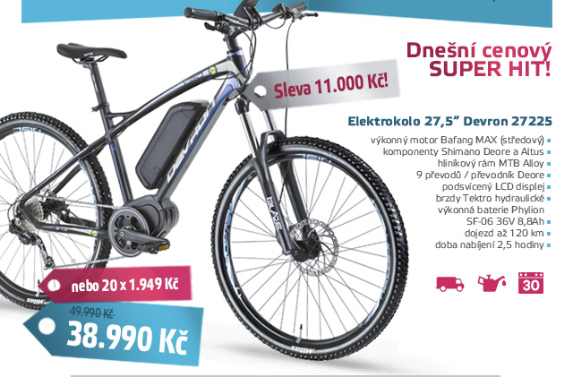 Horské elektrokolo Devron 27225 - model 2016 - AKCE