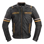 Herren Leder Motorradjacke W-TEC Traction - schwarz