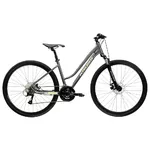 Dámské crossové kolo Kross EVADO 3.0 28" - model 2025 - šedá / zelená / lesk