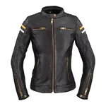 Women’s Leather Motorcycle Jacket W-TEC Stripe Lady - Black