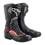 Moto boty Alpinestars S-MX 6 černá/šedá/červená fluo