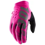 Moto Glove 100% Brisker Women's růžová/černá