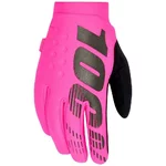 Moto Glove 100% Brisker neon růžová