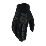 Children’s Motocross Gloves 100% Brisker Youth Black - Black