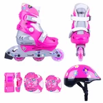 Children’s Rollerblading Set WORKER Polly LED – with Light-Up Wheels