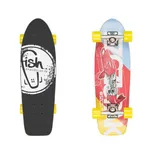 Mini longboard Fish Old School Cruiser Szczupak 26" - Silver-Yellow