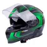 Kask motocyklowy W-TEC V126 + Blenda - Zielony