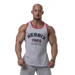 Podkoszulka męska, bezrękawnik Nebbia Old School Muscle 193 - Jasnoszary