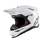 MX helma Alpinestars Supertech S-M8 Solid MIPS bílá lesklá