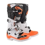 Moto topánky Alpinestars Tech 5 biela/čierna/oranžová fluo