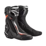 Dámská vysoká moto obuv Alpinestars SMX Plus 2 černá/bílá/červená fluo