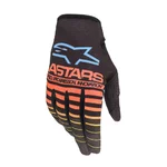 Motokrosové rukavice Alpinestars Radar čierna/žltá fluo/koralová 2022