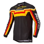 Motokrosový dres Alpinestars Techstar Quadro čierna/žltá/mandarínková