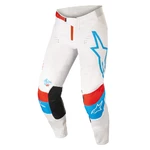 Moto Trousers Alpinestars Techstar Quadro bílá/modrá neon/červená 2022
