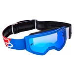 Children’s Mirrored Motocross Goggles FOX Yth Main Skew Spk OS White Red Blue MX22