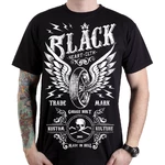 Póló BLACK HEART Moto Wings - fekete