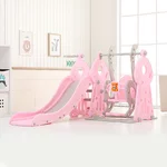 Children’s Slide w/ Swing & Basketball Hoop 4-in-1 inSPORTline Swingslide - Pink