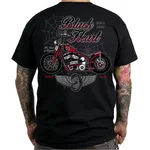 T-Shirt BLACK HEART Red Baron Chopper - Black