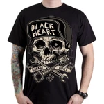 T-shirt koszulka BLACK HEART Garage Built - Czarny