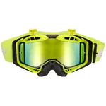 Motocross-Brille LS2 Aura Pro Schwarz Gelbes Iridiumglas