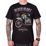 BLACK HEART Vintage Style T-Shirt - schwarz