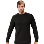 Unisex tričko s dlhým rukávom Merino - čierna