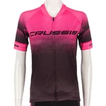 Dámsky cyklistický dres s krátkym rukávom Crussis CSW-057 - čierno-ružová
