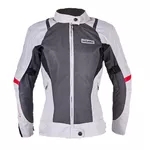 Damen Motorradjacke W-TEC Lucina - grau-cremeweiß