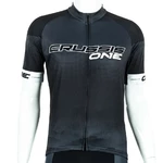 Cyklistický dres s krátkým rukávem Crussis ONE CSW-058 - černá/bílá