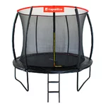 Solidna trampolina ogrodowa z siatką kompletny zestaw inSPORTline Flea 244 cm