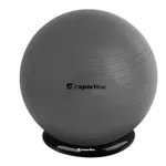 Gymnastický míč inSPORTline Top Ball 65 cm se základnou BallBase - tmavě šedá