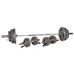 Olympia-Belastungsset inSPORTline Hamerton 180 cm+50 cm/50 mm 150 kg