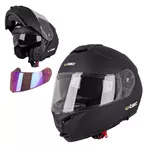 Kask motocyklowy szczękowy z blendą W-TEC FS-907 P/J + szybka - Black Matt