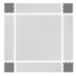 Corner Pieces for Puzzle Mat inSPORTline Simple Gray – 4 Pcs.