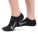 Bambusové kotníkové ponožky inSPORTline Silvatic Ankle AG+ antibakteriální - 3 páry - černá