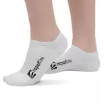 Bambusové kotníkové ponožky inSPORTline Silvatic Ankle AG+ antibakteriální - 3 páry - bílá