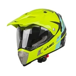 Motorcycle Helmet W-TEC Dualsport - Fluo Yellow-Blue