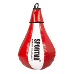 Boxovací pytel SportKO GP1 24x40cm / 5kg - bílo-červená